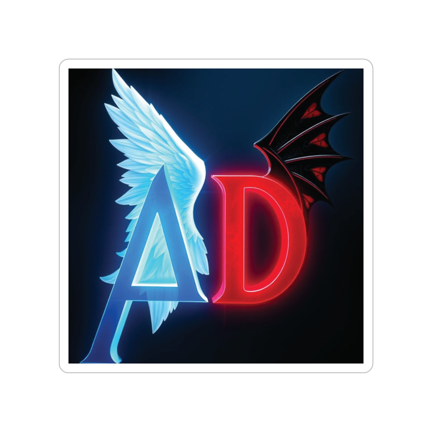 Intriguing Die-Cut Outdoor Sticker - Angel & Demon Design - Perfect for Personalization & Gifts