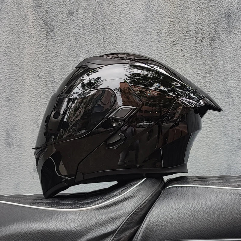 ORZ Motorcycle helmets Double Visors Modular Flip Up helmet DOT approved Full face casque moto racing Motocross helmet DOT