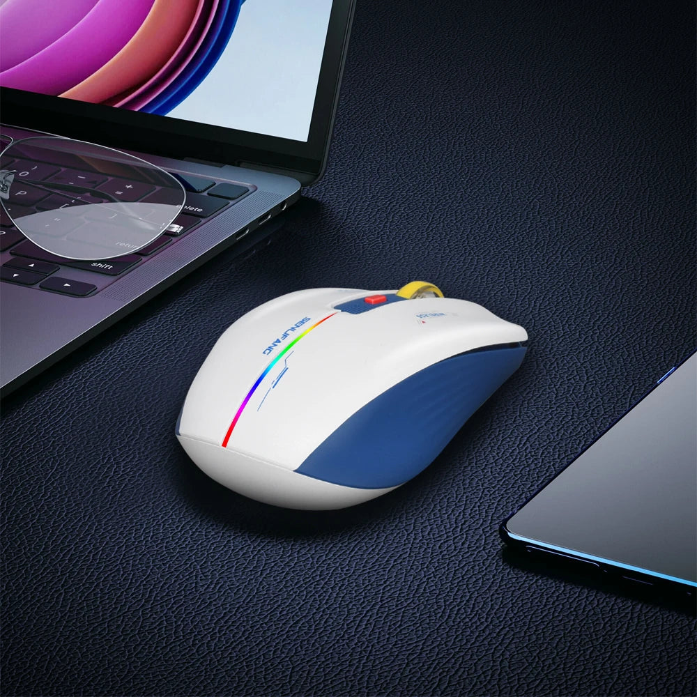 LT-T19 Ergonomic Rechargeable Gaming Mouse USB 2.4G Wireless RGB Light Desktop PC Computers Notebook Laptop Mice