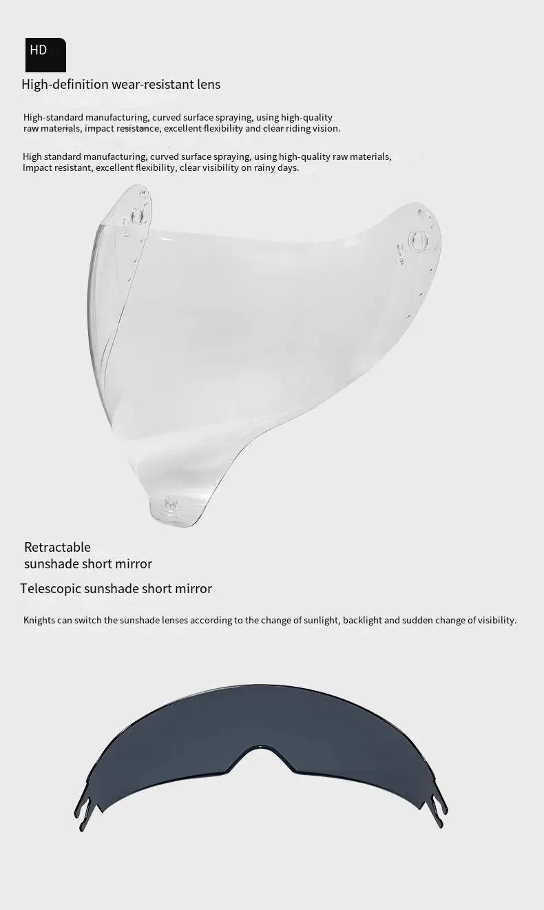 Motorcycle helmet men and women motorcycle double lens anti-fog full helmet cruise pedal four seasons universal helmet DOT certi