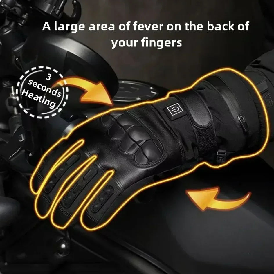 Heated Gloves Hand Warmer Electric Thermal Gloves Waterproof Snowboard Cycling Motorcycle Bicycle Ski Outdoor Winter Gloves