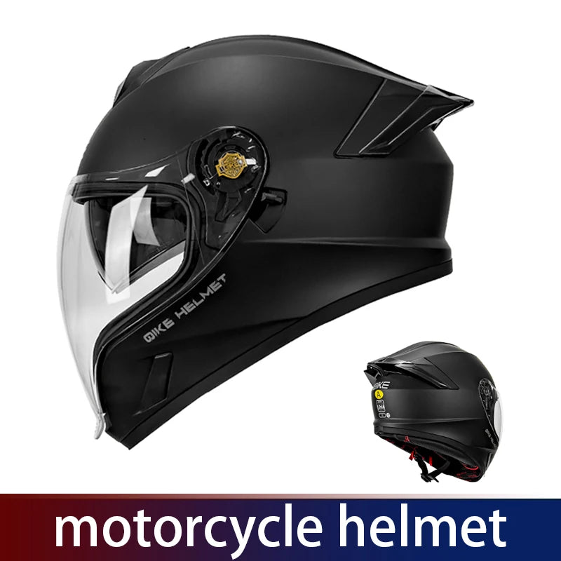 Motorcycle helmet men and women motorcycle double lens anti-fog full helmet cruise pedal four seasons universal helmet DOT certi