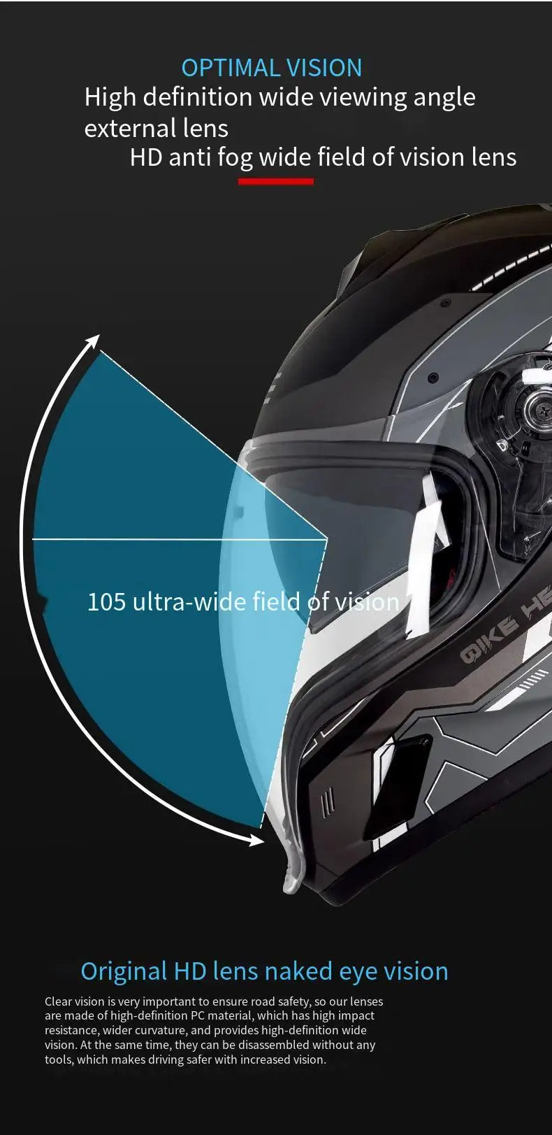 Motorcycle helmet men and women motorcycle double lens anti-fog full helmet cruise pedal four seasons universal helmet DOT certi