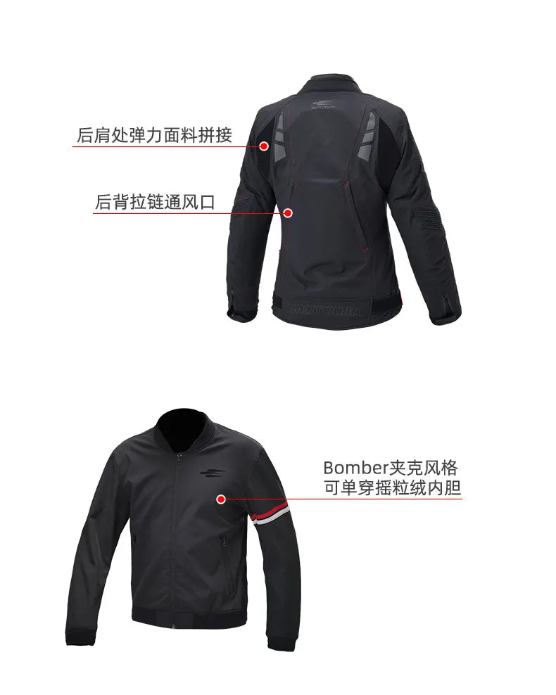 Riding Motocross Enduro Racing Jacket Moto Jacket Windproof Coldproof Motorbike Clothing Women Motorcycle Jacket Suit
