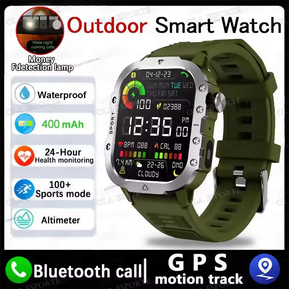 2025 New SmartWatch Men For Women Militray Outdoor GPS Track Sport Watches Heart Rate Sleep Waterproof Smart Watch IOS Android