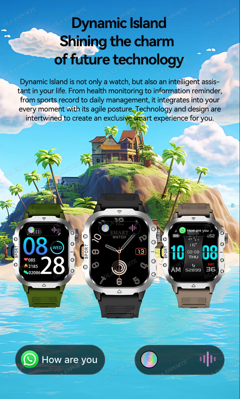 2025 New SmartWatch Men For Women Militray Outdoor GPS Track Sport Watches Heart Rate Sleep Waterproof Smart Watch IOS Android