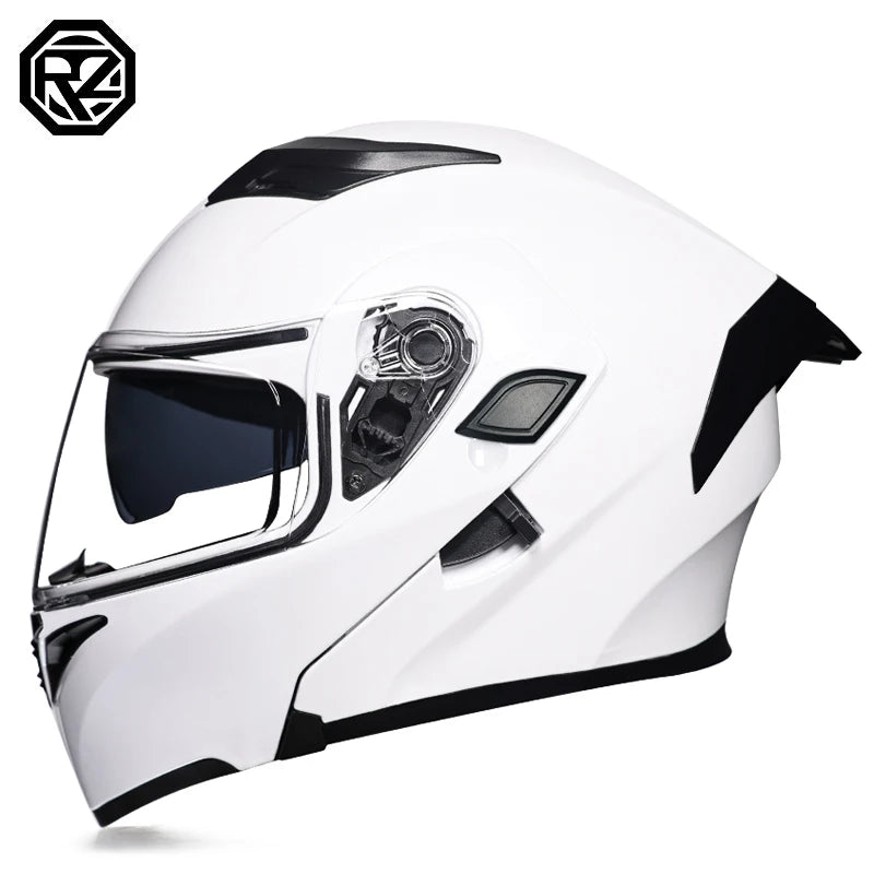 ORZ Motorcycle helmets Double Visors Modular Flip Up helmet DOT approved Full face casque moto racing Motocross helmet DOT