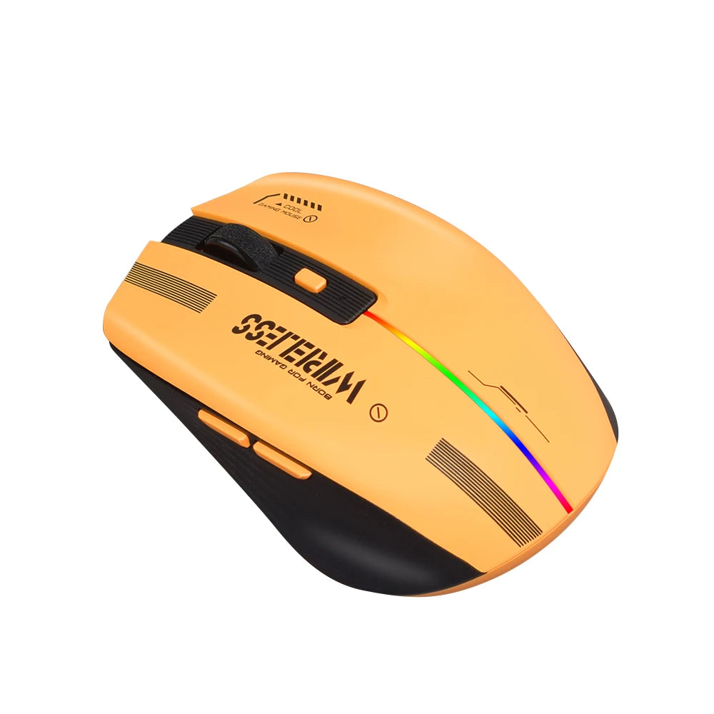 LT-T19 Ergonomic Rechargeable Gaming Mouse USB 2.4G Wireless RGB Light Desktop PC Computers Notebook Laptop Mice