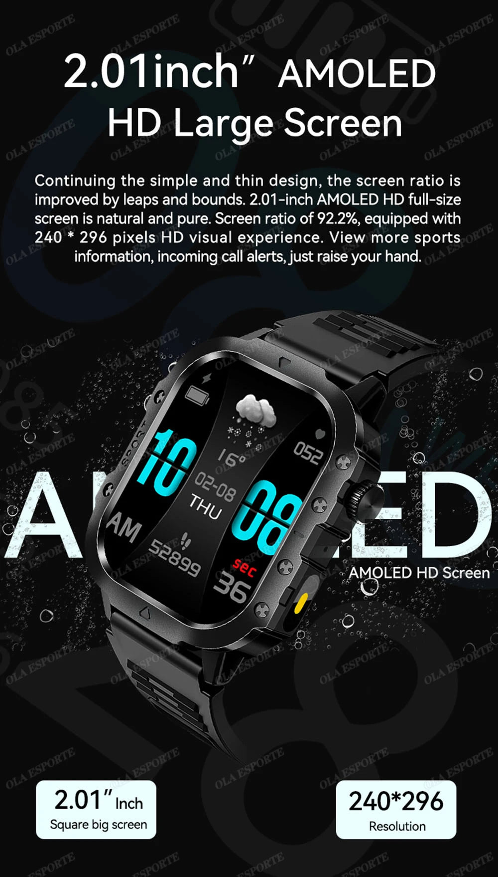 2025 New SmartWatch Men For Women Militray Outdoor GPS Track Sport Watches Heart Rate Sleep Waterproof Smart Watch IOS Android