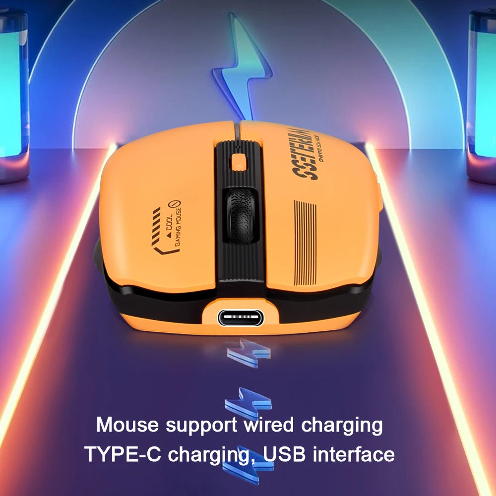 LT-T19 Ergonomic Rechargeable Gaming Mouse USB 2.4G Wireless RGB Light Desktop PC Computers Notebook Laptop Mice