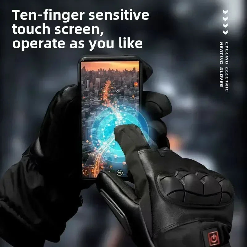 Heated Gloves Hand Warmer Electric Thermal Gloves Waterproof Snowboard Cycling Motorcycle Bicycle Ski Outdoor Winter Gloves