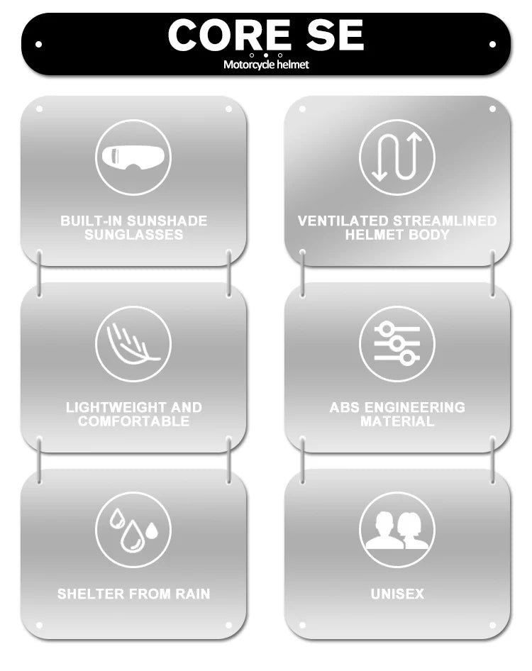 DOT Certification Uchoose Motorcycle Helmet Double Lens Cross Section Helmet Safety Modular Flip Helm Unisex Helmet With Visor