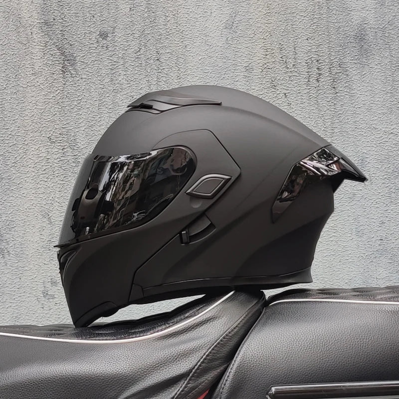 ORZ Motorcycle helmets Double Visors Modular Flip Up helmet DOT approved Full face casque moto racing Motocross helmet DOT