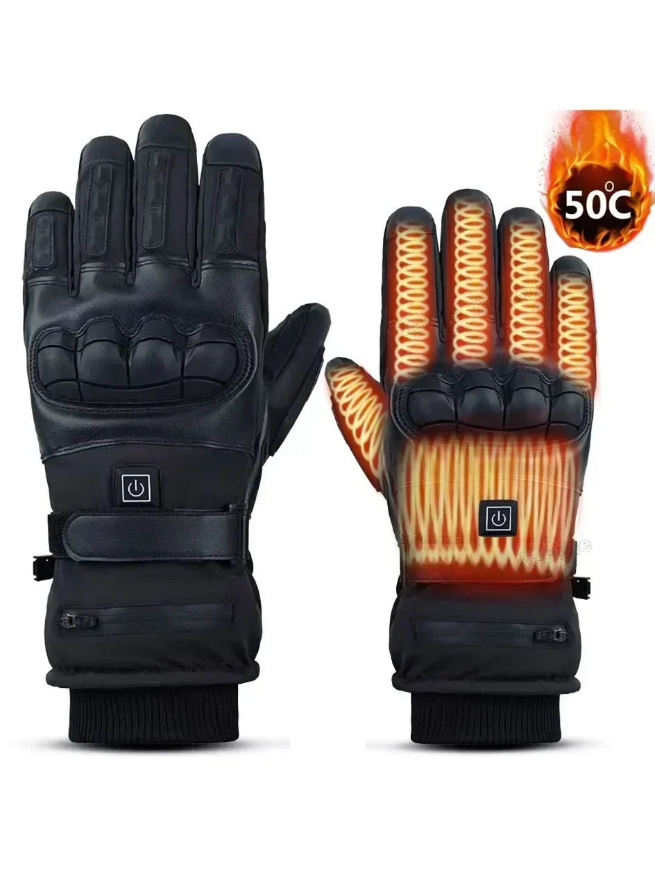 Heated Gloves Hand Warmer Electric Thermal Gloves Waterproof Snowboard Cycling Motorcycle Bicycle Ski Outdoor Winter Gloves