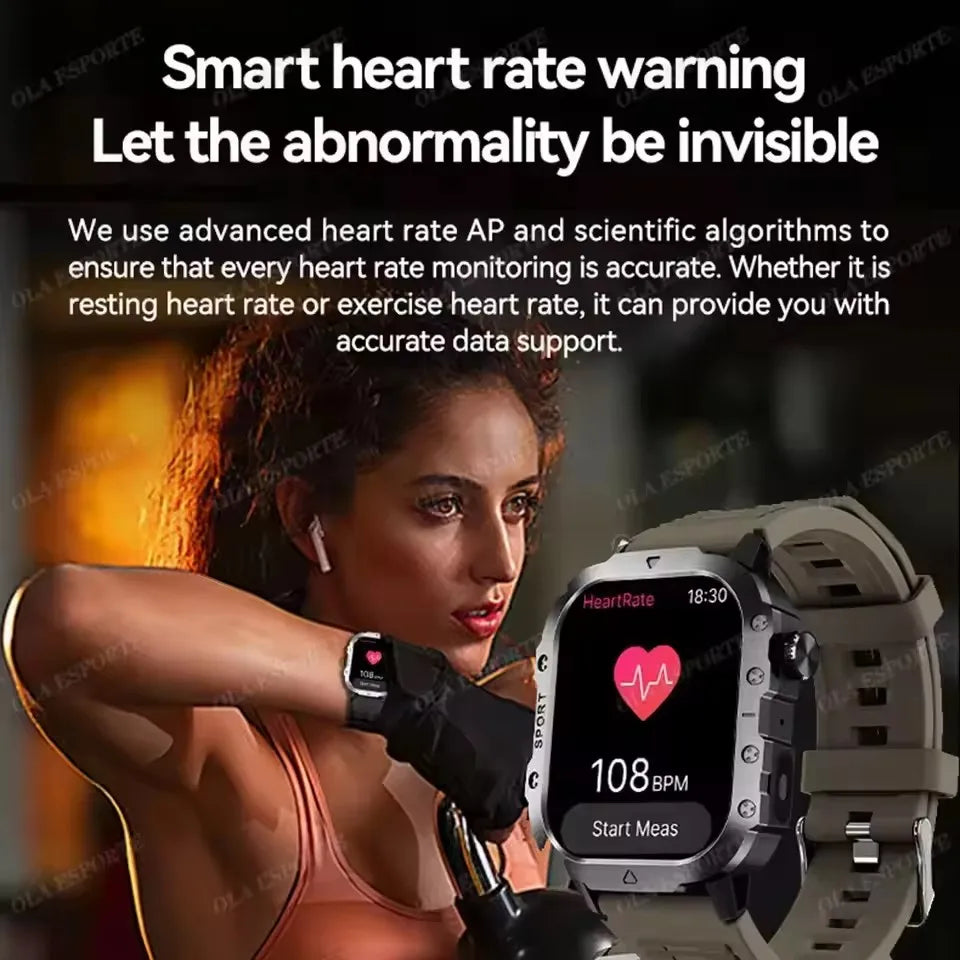 2025 New SmartWatch Men For Women Militray Outdoor GPS Track Sport Watches Heart Rate Sleep Waterproof Smart Watch IOS Android