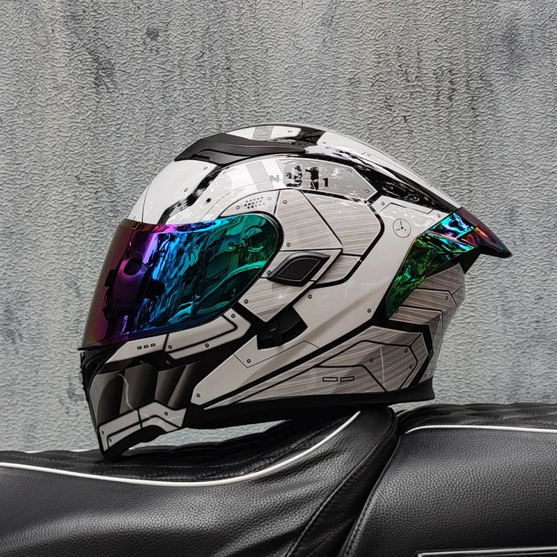 ORZ Motorcycle helmets Double Visors Modular Flip Up helmet DOT approved Full face casque moto racing Motocross helmet DOT