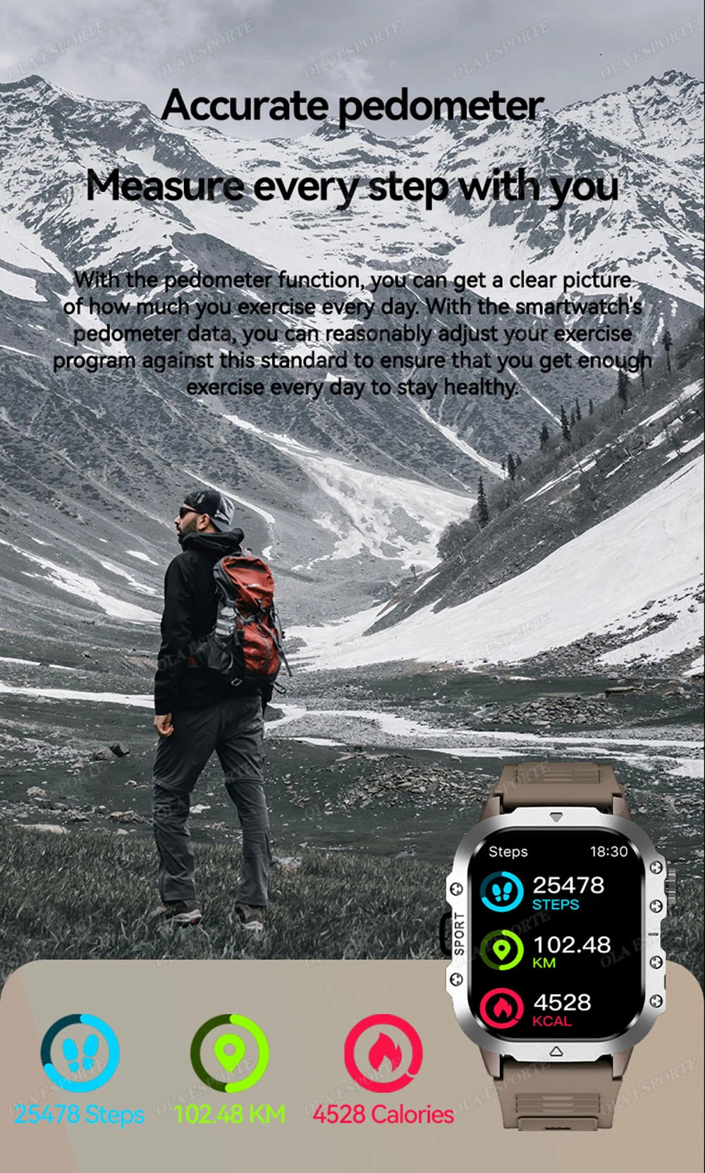 2025 New SmartWatch Men For Women Militray Outdoor GPS Track Sport Watches Heart Rate Sleep Waterproof Smart Watch IOS Android